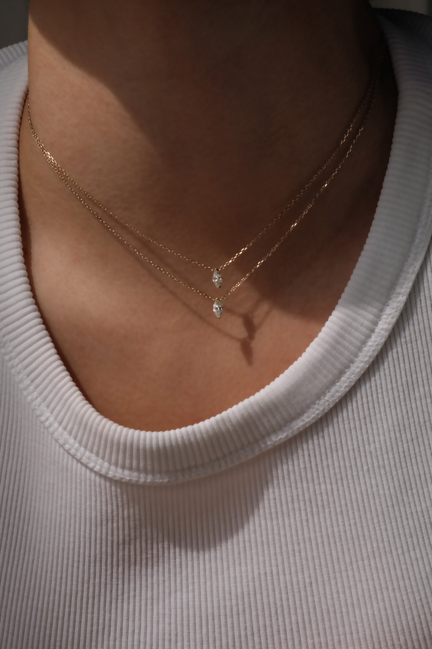 Petite Marquise Solitaire Necklace